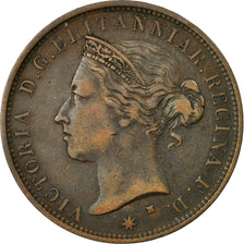 Coin, Jersey, Victoria, 1/12 Shilling, 1877, AU(50-53), Bronze, KM:8