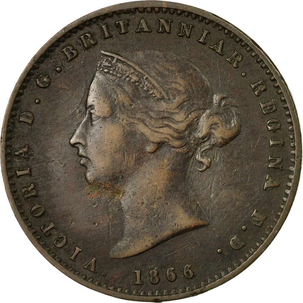 Coin, Jersey, Victoria, 1/26 Shilling, 1866, EF(40-45), Bronze, KM:4
