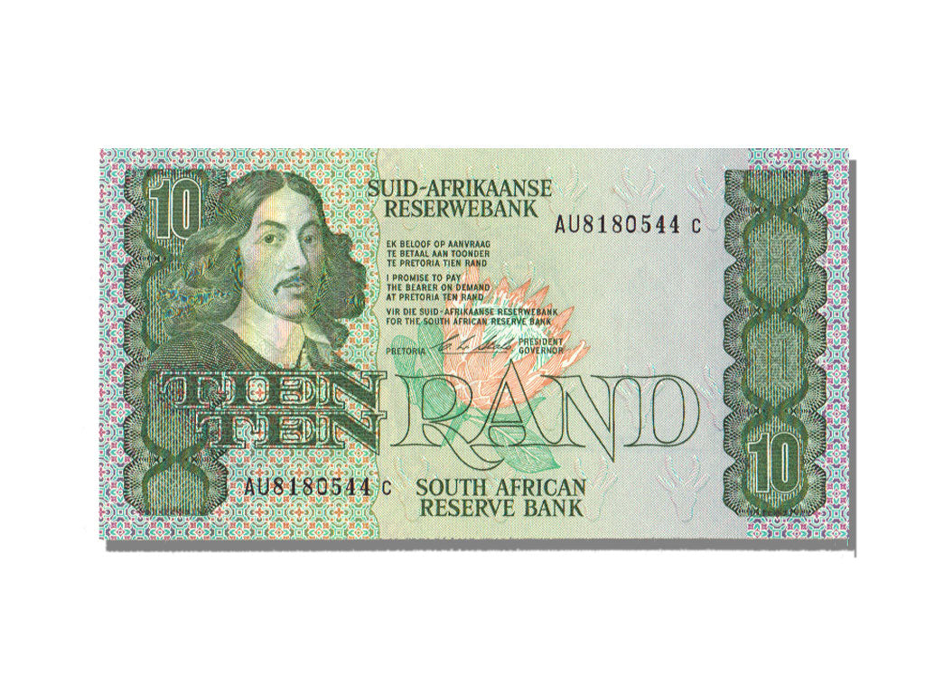South Africa, 10 Rand, KM #120e, UNC(65-70), AU 818544 c