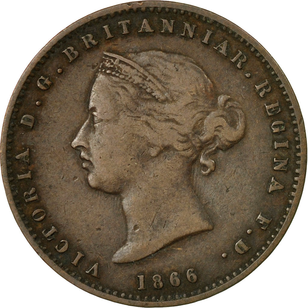 Coin, Jersey, Victoria, 1/26 Shilling, 1866, VF(30-35), Bronze, KM:4