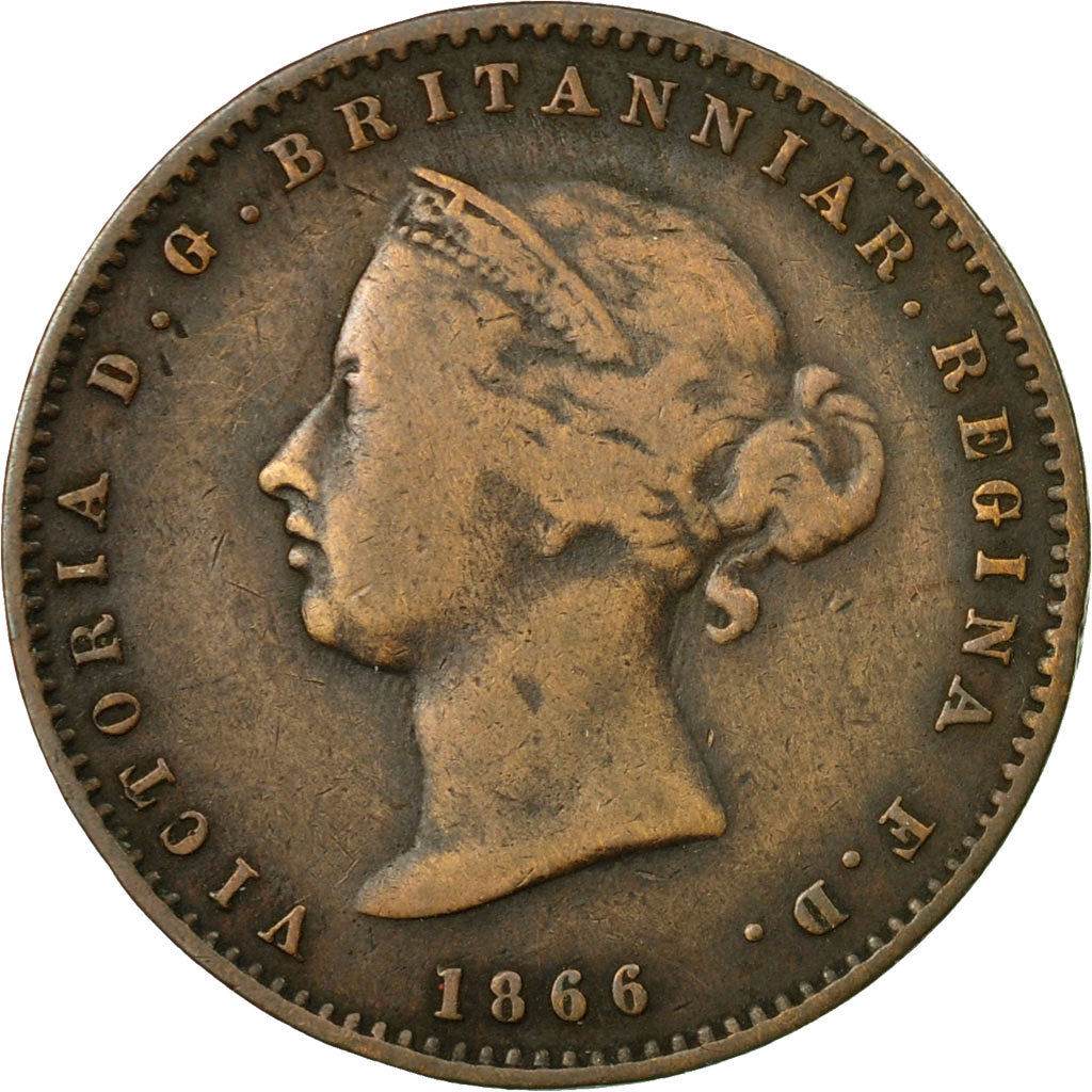 Coin, Jersey, Victoria, 1/26 Shilling, 1866, VF(20-25), Bronze, KM:4