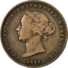Coin, Jersey, Victoria, 1/26 Shilling, 1866, VF(20-25), Bronze, KM:4
