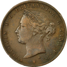 Coin, Jersey, Victoria, 1/24 Shilling, 1877, VF(30-35), Bronze, KM:7