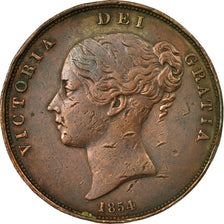 Coin, Great Britain, Victoria, Penny, 1854, EF(40-45), Copper, KM:739