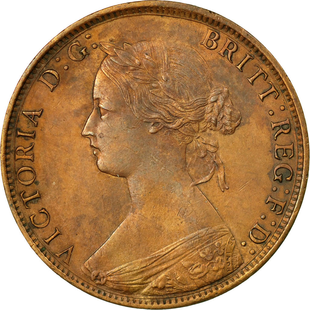 Coin, Great Britain, Victoria, 1/2 Penny, 1862, EF(40-45), Bronze, KM:748.2