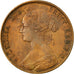 Coin, Great Britain, Victoria, 1/2 Penny, 1862, EF(40-45), Bronze, KM:748.2
