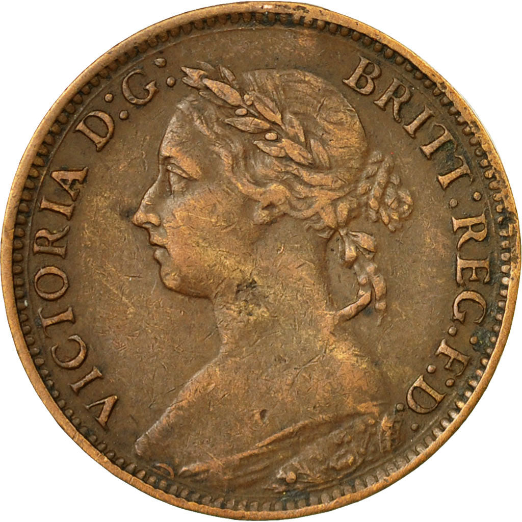 Coin, Great Britain, Victoria, Farthing, 1886, EF(40-45), Bronze, KM:753