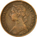 Coin, Great Britain, Victoria, Farthing, 1886, EF(40-45), Bronze, KM:753