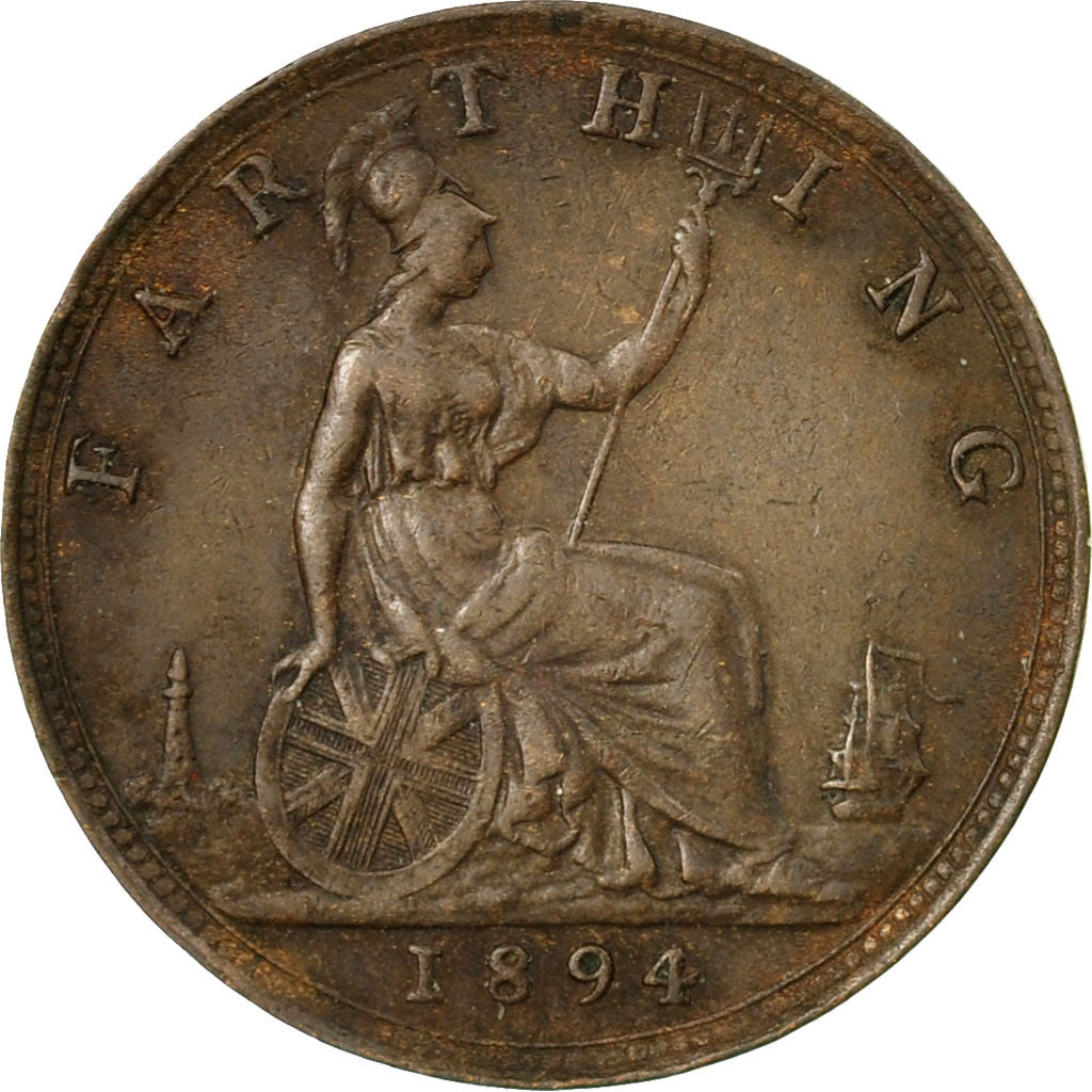 Coin, Great Britain, Victoria, Farthing, 1894, EF(40-45), Bronze, KM:753