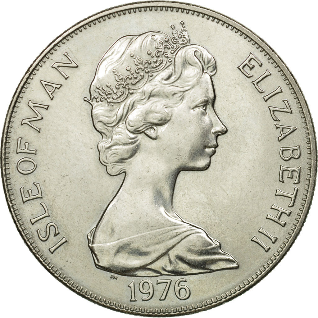 Coin, Isle of Man, Elizabeth II, Crown, 1976, Pobjoy Mint, MS(63)