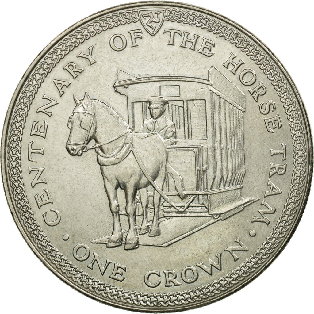 Coin, Isle of Man, Elizabeth II, Crown, 1976, Pobjoy Mint, MS(63)