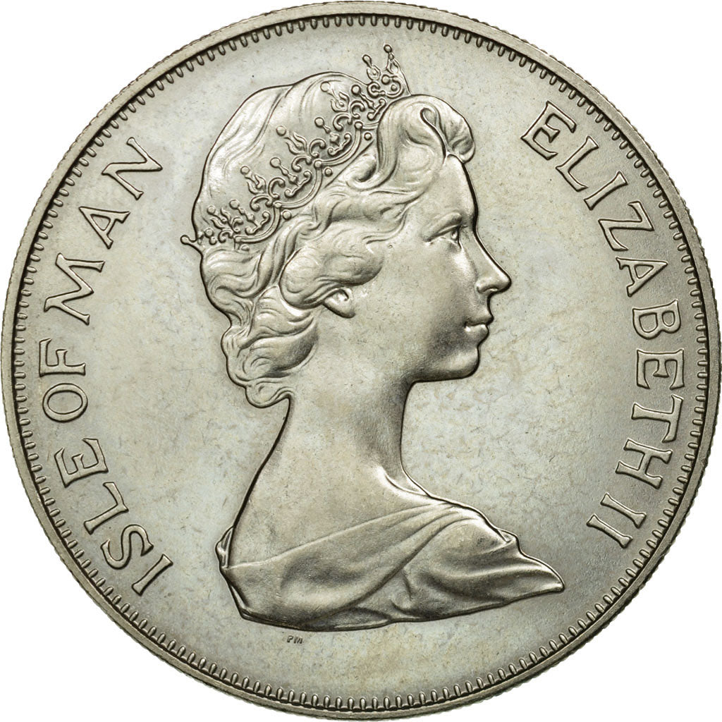 Coin, Isle of Man, Elizabeth II, Crown, 1977, Pobjoy Mint, MS(63)