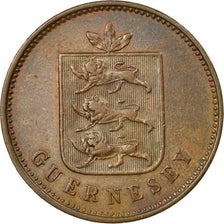 Coin, Guernsey, 4 Doubles, 1830, Heaton, EF(40-45), Copper, KM:2