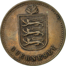 Coin, Guernsey, 4 Doubles, 1914, Heaton, EF(40-45), Bronze, KM:13
