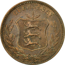 Coin, Guernsey, 8 Doubles, 1889, Heaton, Birmingham, VF(30-35), Bronze, KM:7