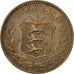 Coin, Guernsey, 8 Doubles, 1889, Heaton, Birmingham, VF(30-35), Bronze, KM:7