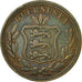 Coin, Guernsey, 8 Doubles, 1864, Heaton, Birmingham, VF(30-35), Bronze, KM:7