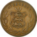 Munten, Guernsey, 8 Doubles, 1864, Heaton, Birmingham, FR+, Bronze, KM:7