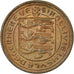 Moneda, Guernsey, Elizabeth II, Penny, 1977, Heaton, BC+, Bronce, KM:27