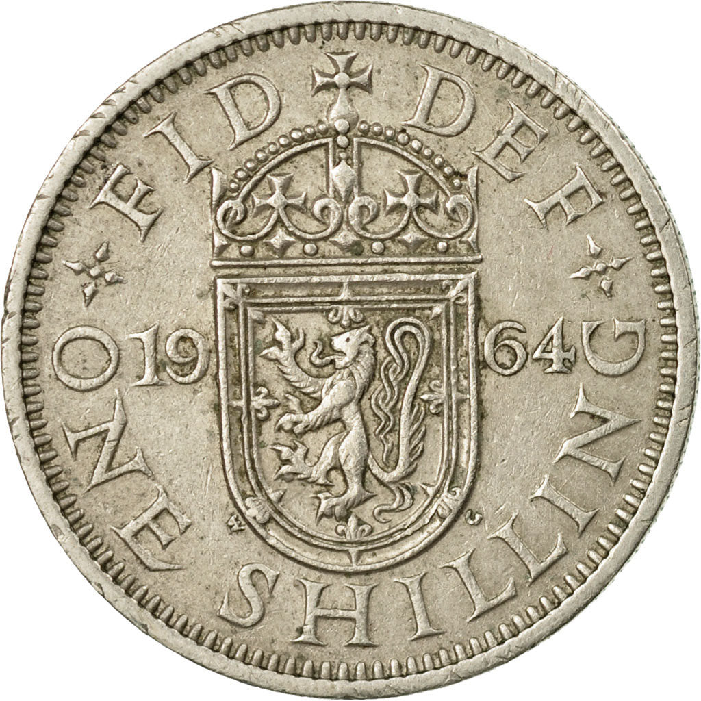 Coin, Great Britain, Elizabeth II, Shilling, 1964, EF(40-45), Copper-nickel
