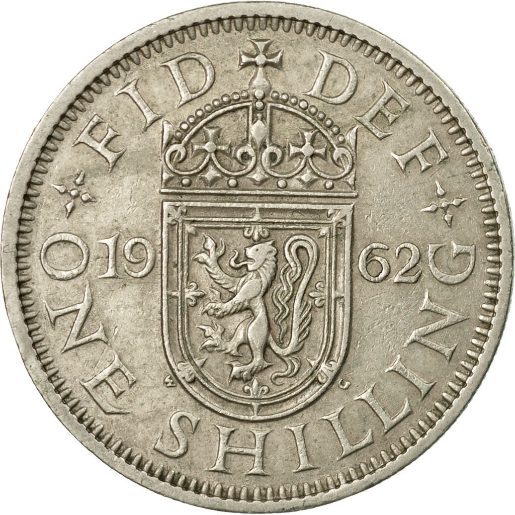 Coin, Great Britain, Elizabeth II, Shilling, 1962, EF(40-45), Copper-nickel