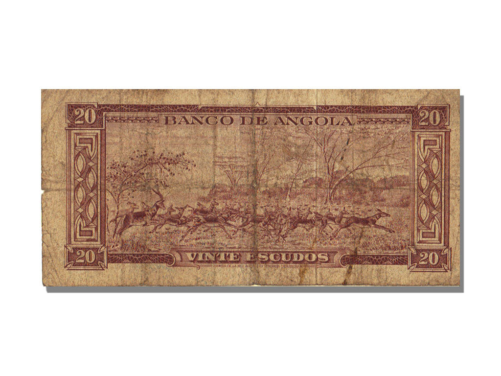 Angola, 20 Escudos, 1956, 1956-08-15, VF(20-25)