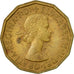 Moneda, Gran Bretaña, Elizabeth II, 3 Pence, 1963, BC+, Níquel - latón