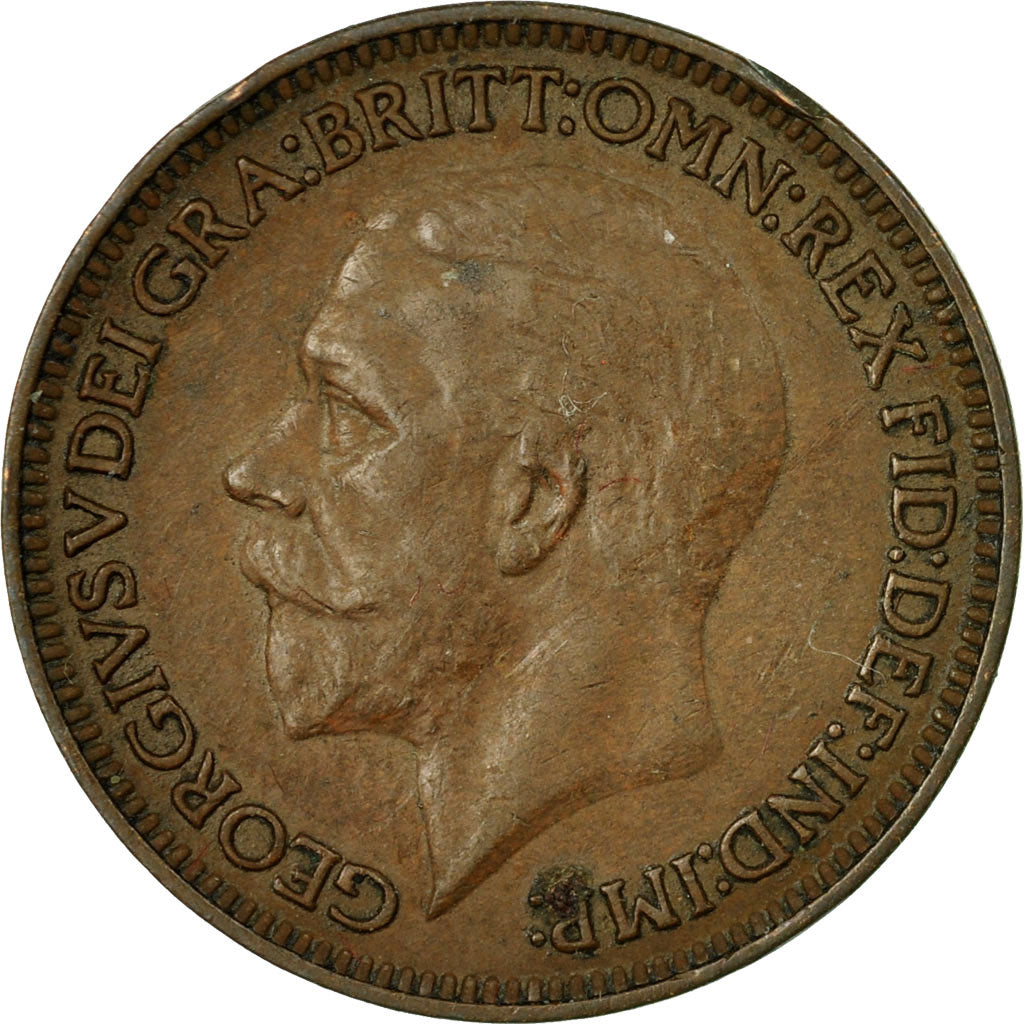 Coin, Great Britain, George V, Farthing, 1936, EF(40-45), Bronze, KM:825