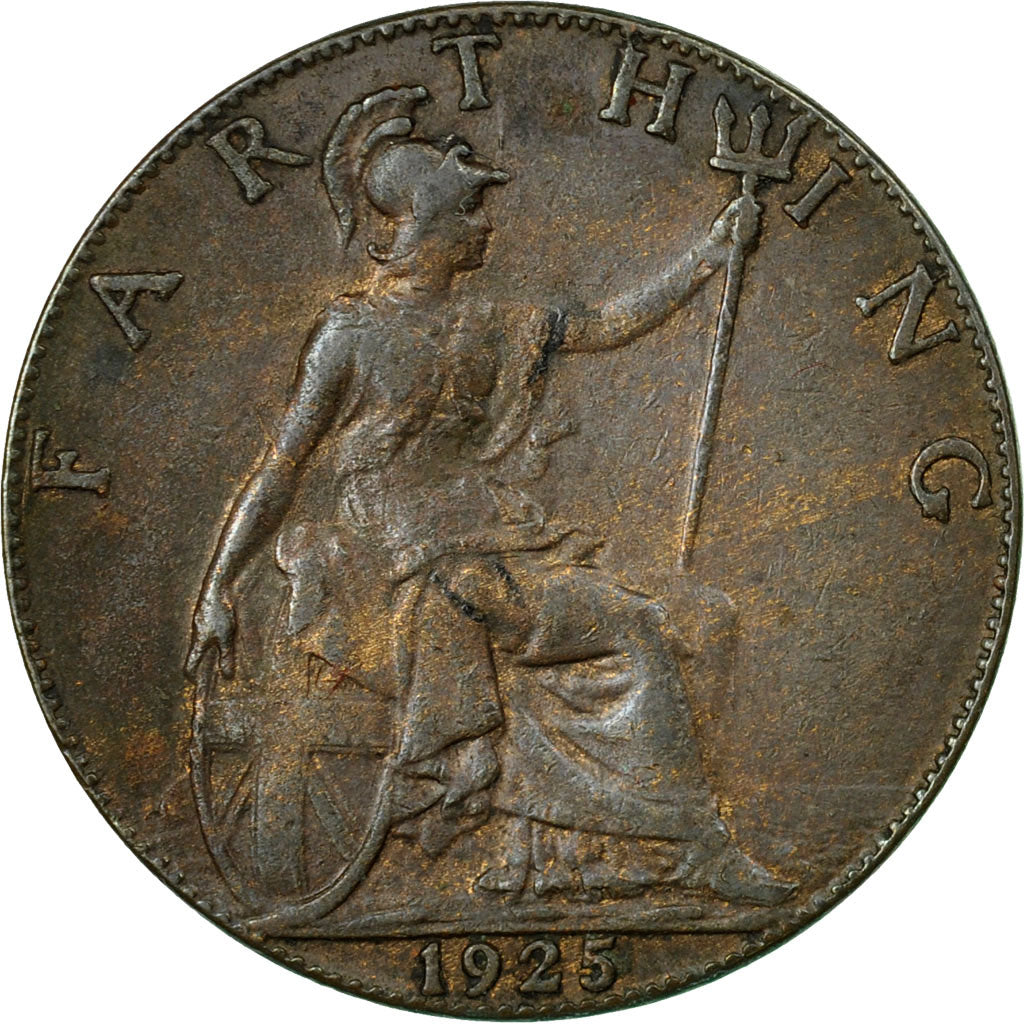 Münze, Großbritannien, George V, Farthing, 1925, SS, Bronze, KM:808.2
