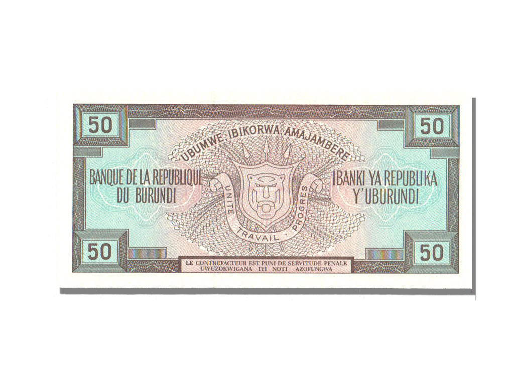 Burundi, 50 Francs, 1993, KM #28c, 1993-05-01, UNC(65-70), BR705163
