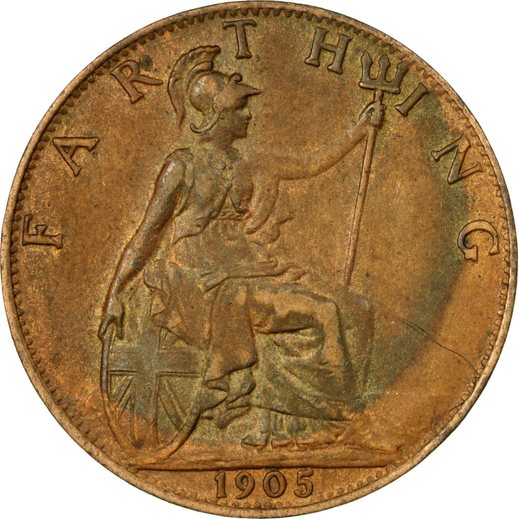 Coin, Great Britain, Edward VII, Farthing, 1905, EF(40-45), Bronze, KM:792