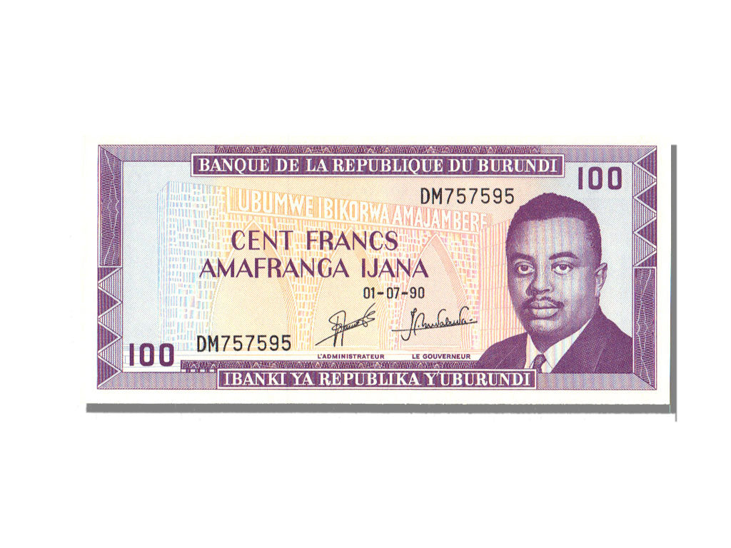 Burundi, 100 Francs, 1990, KM #29c, 1990-07-01, UNC(65-70), DM757595
