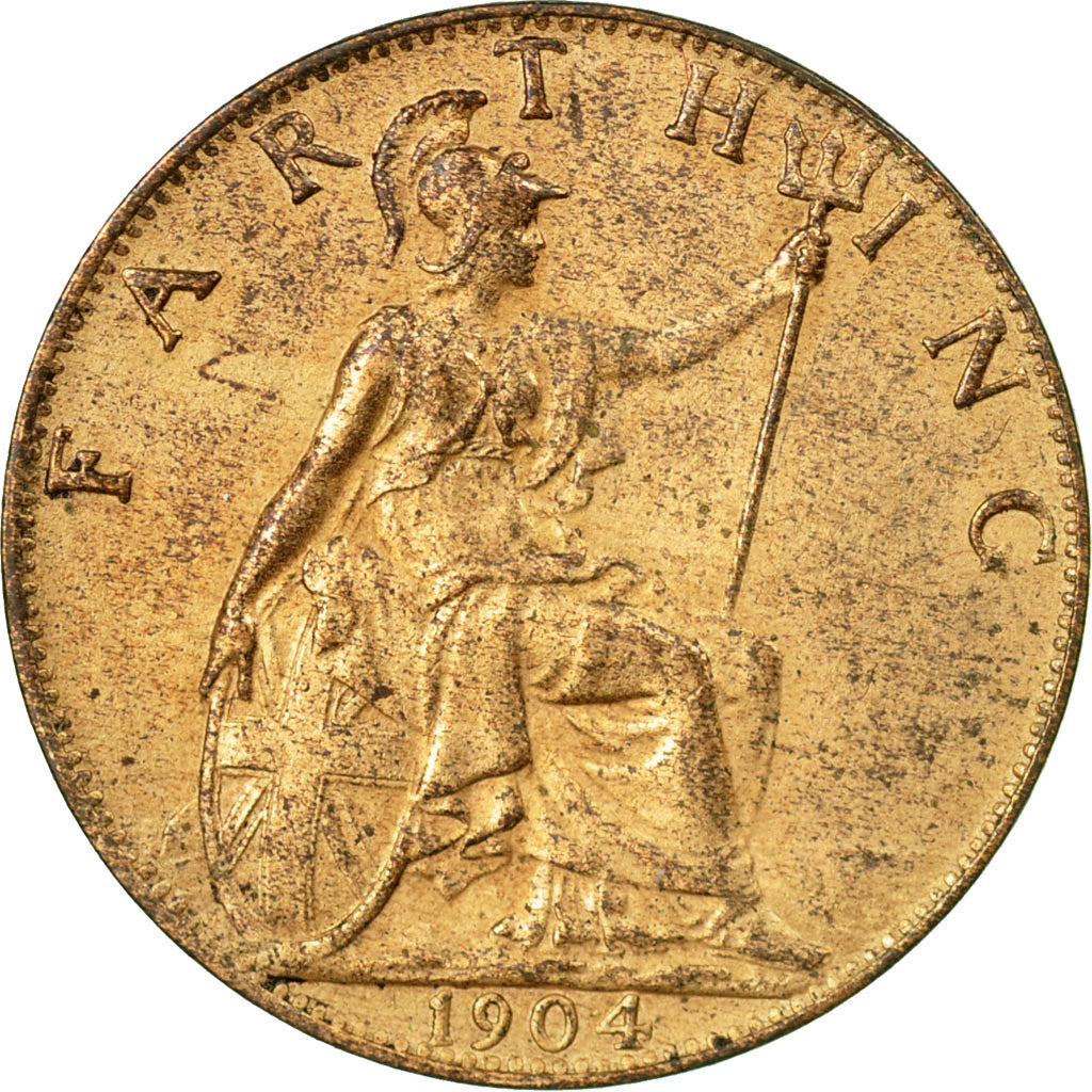 Coin, Great Britain, Edward VII, Farthing, 1904, VF(30-35), Bronze, KM:792
