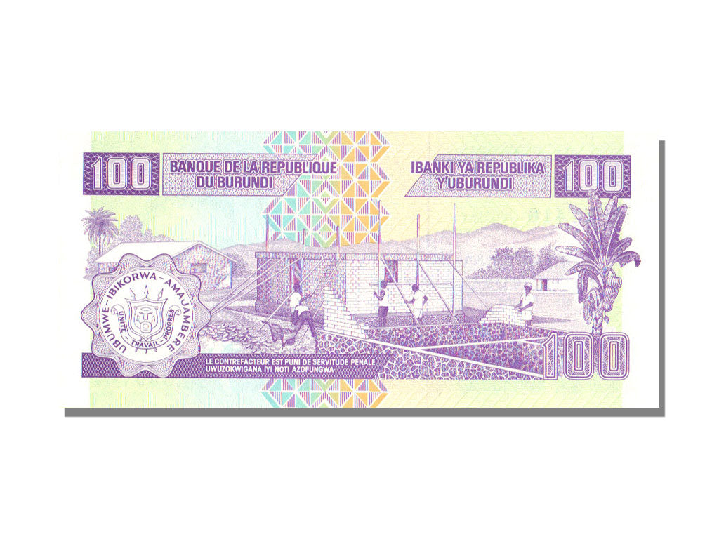 Burundi, 100 Francs, 1993, KM #37a, 1993-11-01, UNC(65-70), EC557416
