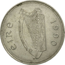 Coin, IRELAND REPUBLIC, Punt, Pound, 1990, EF(40-45), Copper-nickel, KM:27