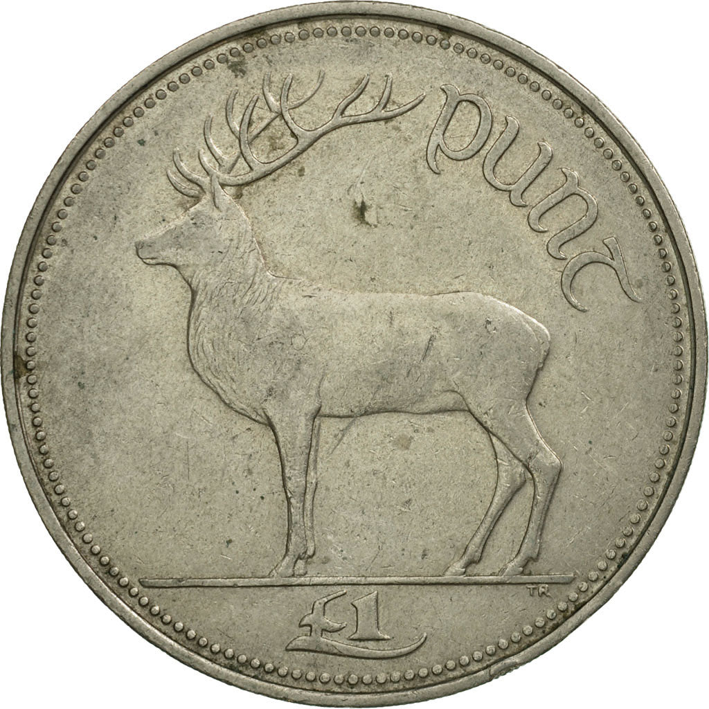 Coin, IRELAND REPUBLIC, Punt, Pound, 1990, EF(40-45), Copper-nickel, KM:27