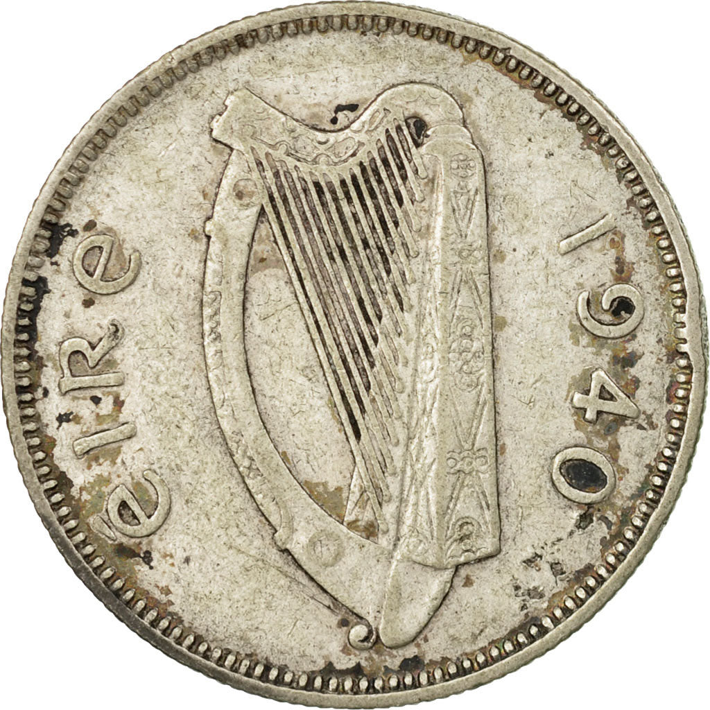 Coin, IRELAND REPUBLIC, Shilling, 1940, VF(30-35), Silver, KM:14