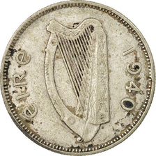 Coin, IRELAND REPUBLIC, Shilling, 1940, VF(30-35), Silver, KM:14