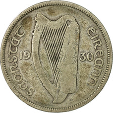 Coin, IRELAND REPUBLIC, 1/2 Crown, 1930, VF(30-35), Silver, KM:8