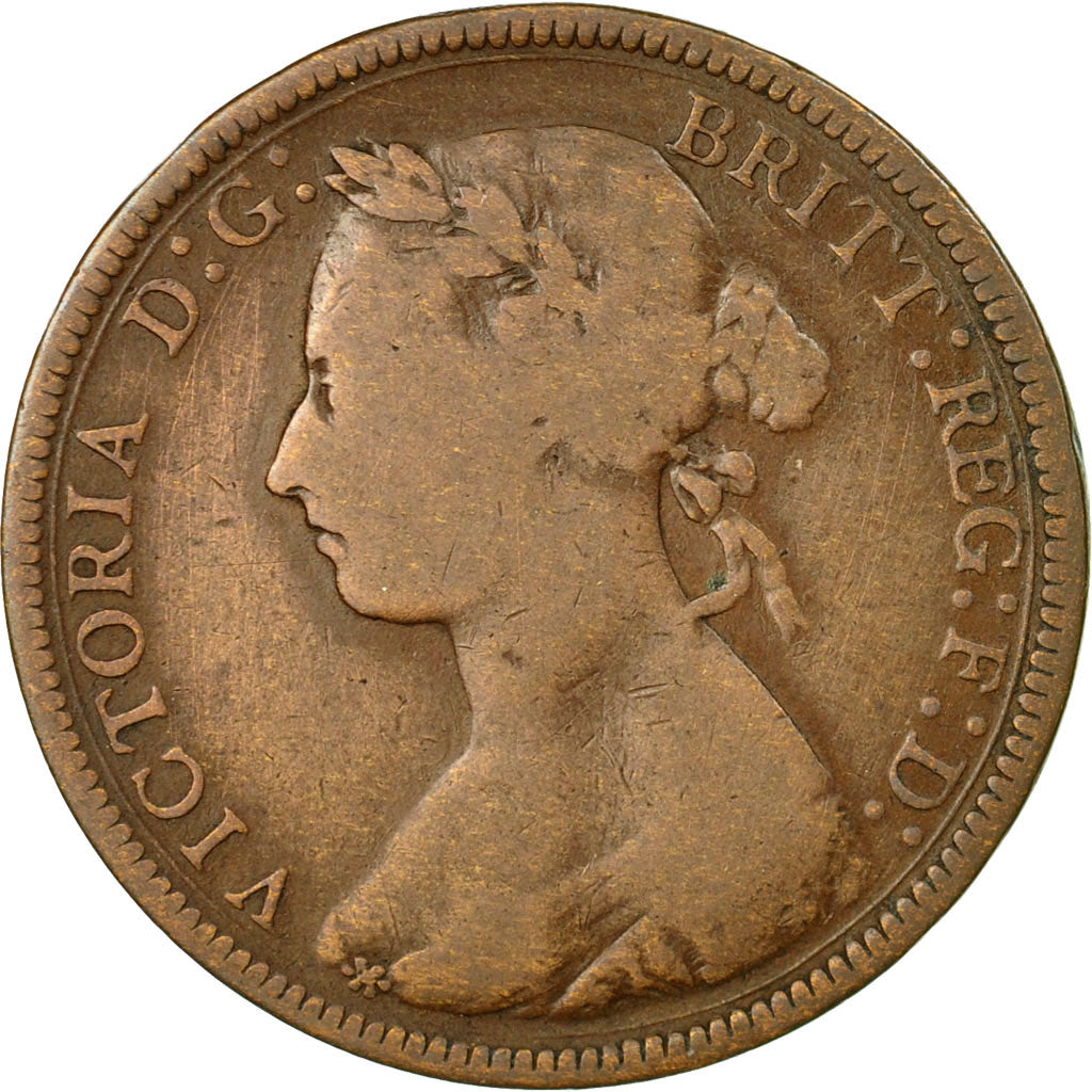 Coin, Great Britain, Victoria, 1/2 Penny, 1888, VF(30-35), Bronze, KM:754