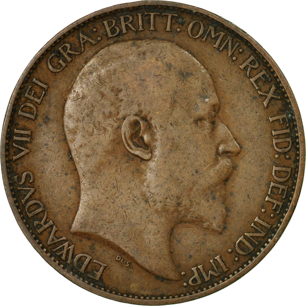 Coin, Great Britain, Edward VII, 1/2 Penny, 1905, EF(40-45), Bronze, KM:793.2