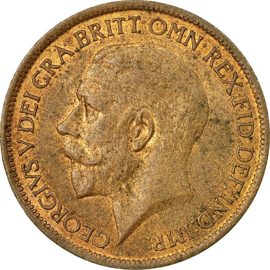 Coin, Great Britain, George V, 1/2 Penny, 1916, VF(30-35), Bronze, KM:809