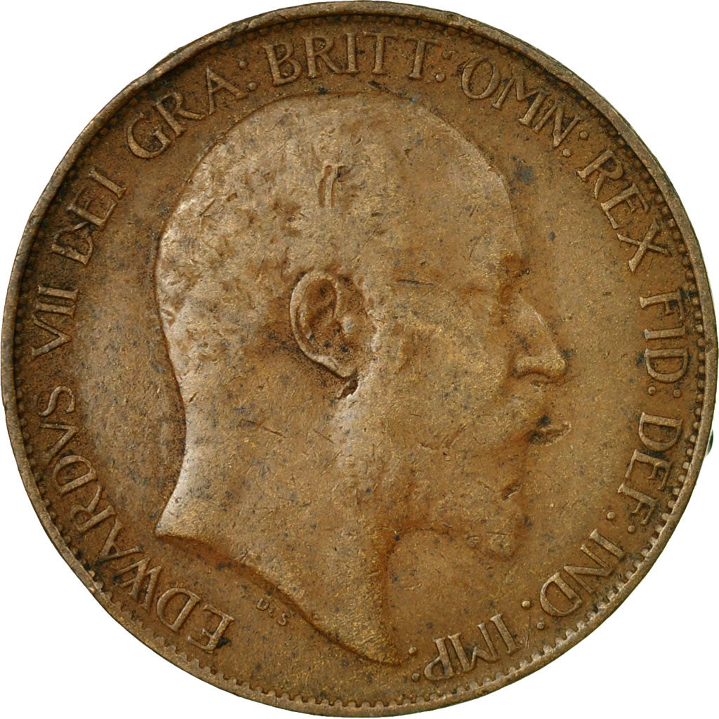 Coin, Great Britain, Edward VII, 1/2 Penny, 1908, EF(40-45), Bronze, KM:793.2