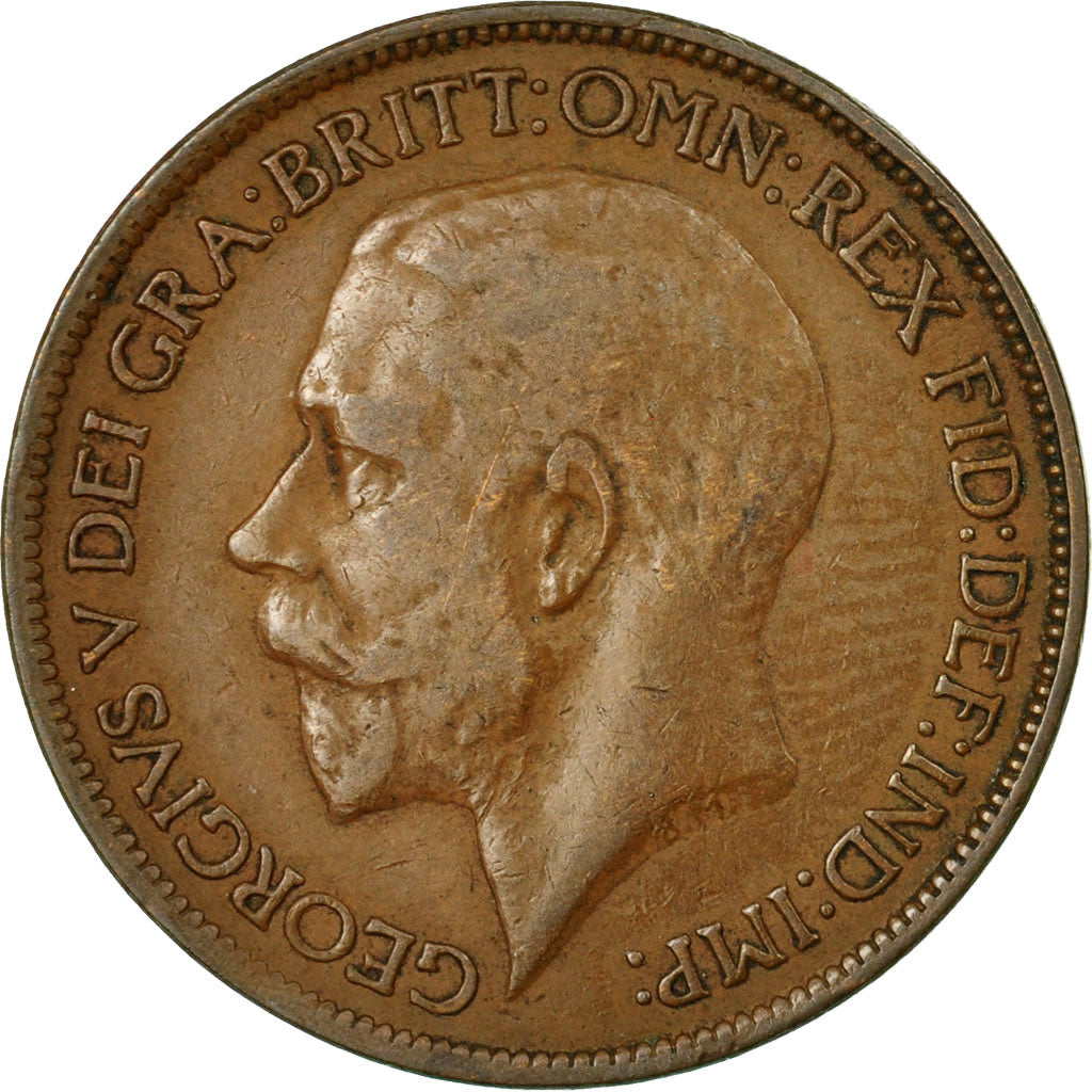 Coin, Great Britain, George V, 1/2 Penny, 1922, EF(40-45), Bronze, KM:809