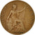 Moneda, Gran Bretaña, George V, 1/2 Penny, 1919, MBC, Bronce, KM:809