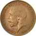 Coin, Great Britain, George V, 1/2 Penny, 1920, EF(40-45), Bronze, KM:809