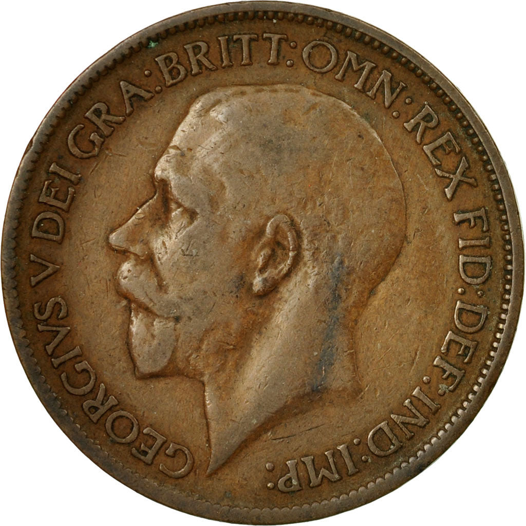 Coin, Great Britain, George V, 1/2 Penny, 1921, EF(40-45), Bronze, KM:809