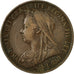 Monnaie, Grande-Bretagne, Victoria, 1/2 Penny, 1895, TTB, Bronze, KM:789
