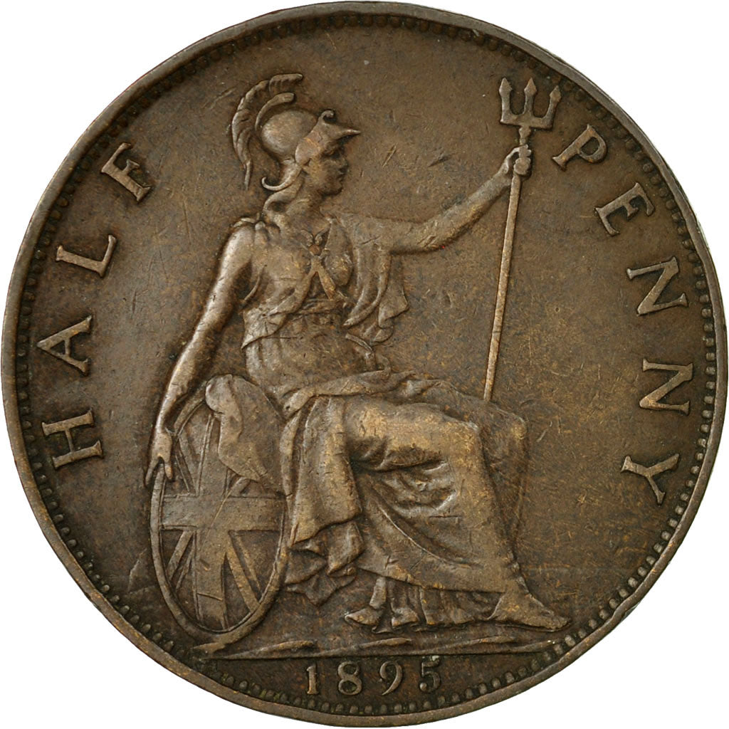 Monnaie, Grande-Bretagne, Victoria, 1/2 Penny, 1895, TTB, Bronze, KM:789