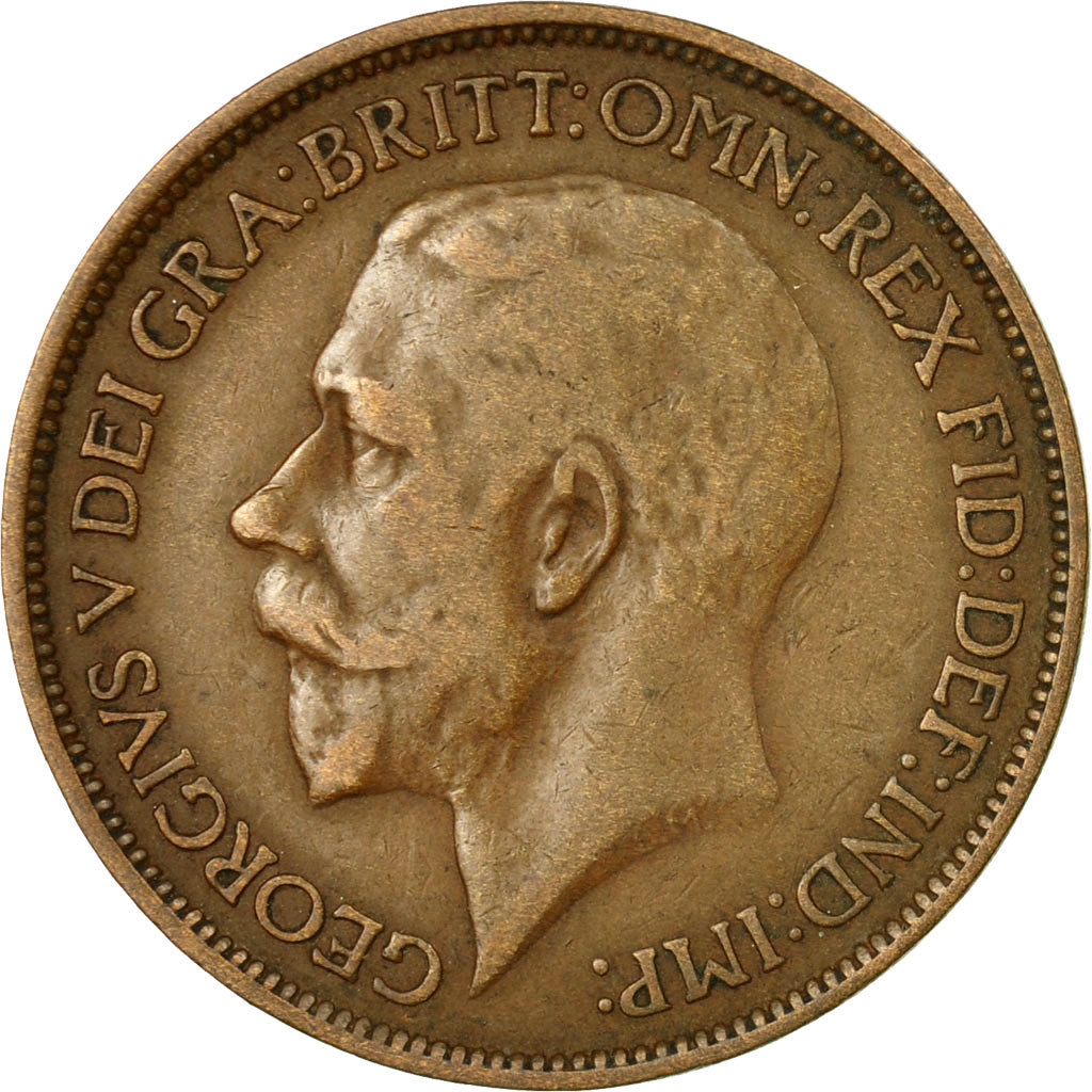 Coin, Great Britain, George V, 1/2 Penny, 1912, EF(40-45), Bronze, KM:809